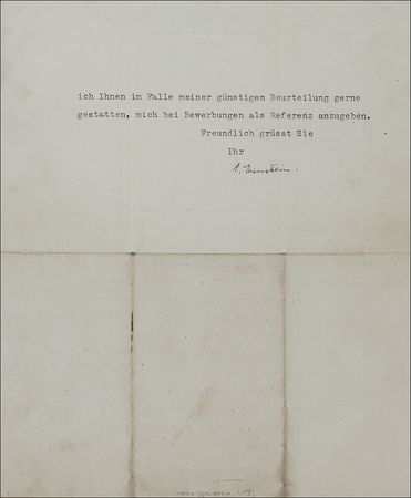 Lot #259 Albert Einstein: Just prior to setting into motion plans for the Manhattan Project, the Princeton physicist claims to be ?living here in quite secluded circumstances and have practically no connections to the scientific community? - Image 2