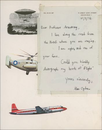 Lot #507 Neil Armstrong: The American hero answers the autograph request of an eight-year old English fan - Image 2
