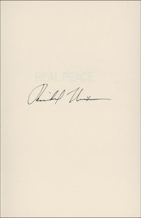 Lot #124 Richard Nixon: A signed private edition of Real Peace - Image 1