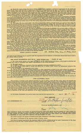 Lot #1010 Rita Hayworth Signed Document - Image 2