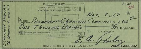 Lot #892 Elvis Presley: ?The King? makes a sizable charity donation in the season of giving - Image 2