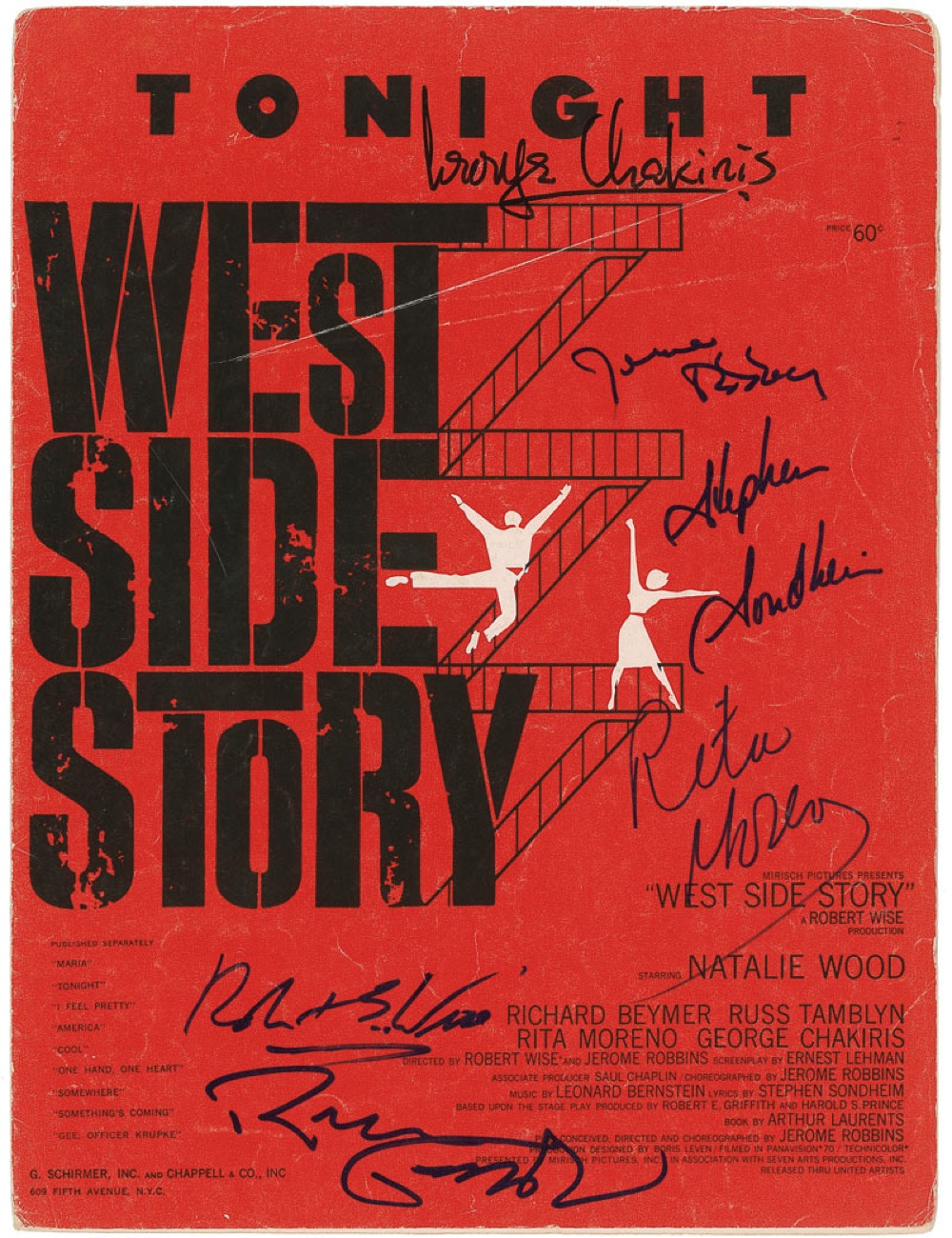 West Side Story Sheet Music RR Auction