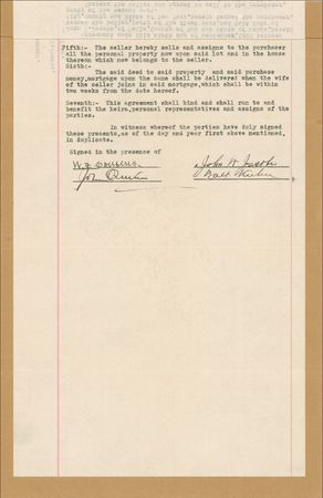 Lot #669 Walt Kuhn Signed Document - Image 2