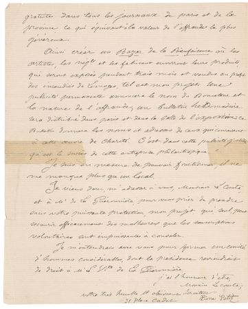Lot #693 Pierre Petit Handwritten Letter Signed - Image 2