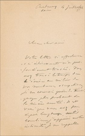 Lot #696 Sully Prudhomme Handwritten Letter Signed - Image 1