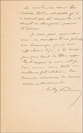 Lot #696 Sully Prudhomme Handwritten Letter Signed - Image 3