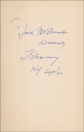 Lot #812 Igor Stravinsky Book - Image 1