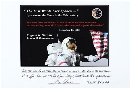 Lot #504 Apollo 17: Gene Cernan 
