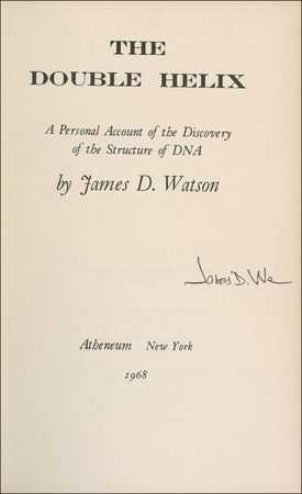 Lot #264 DNA: James D. Watson Book - Image 1