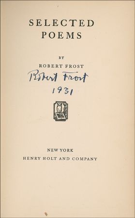 Lot #640 Robert Frost Book - Image 1