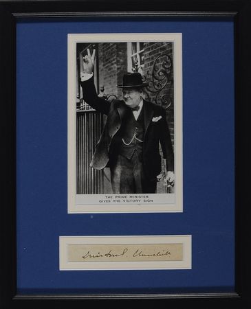 Lot #227 Winston Churchill Signature - Image 1