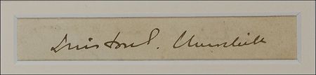 Lot #227 Winston Churchill Signature - Image 2