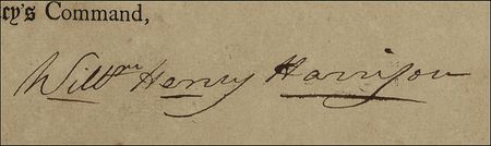 Lot #63 William Henry Harrison: A rare military commission featuring a beautiful signature of the famous Indian fighter while serving in the Northwest Territory - Image 2