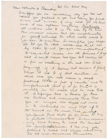 Lot #1028 W. C. Fields: A hard-drinking comedian confesses “Like the three monkeys I see nothing, know nothing, and don’t drink anything ‘cept beer” while viewing Hitler as “full of ‘merta’...and he can taste it” - Image 1