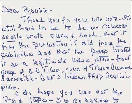 Lot #131 Nancy Reagan Handwritten Letter Signed - Image 1
