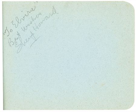 Lot #1210 Three Stooges: Shemp Howard Signature - Image 1