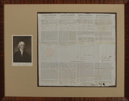 Lot #107 James Madison Signed Document - Image 1