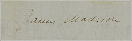 Lot #107 James Madison Signed Document - Image 2