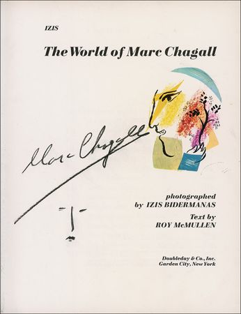 Lot #619 Marc Chagall: Chagall personalizes a book with a sketch - Image 1