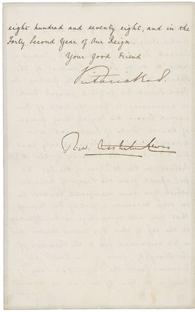 Lot #404 Victoria: Her Royal Highness notifies the Honduran president of the death of King George of Hanover - Image 2