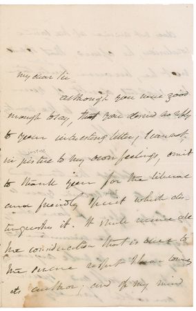 Lot #195 Martin Van Buren: Van Buren thanks the former mayor of Boston for a message advocating a strong national currency as the Panic of 1837 sets in - Image 1