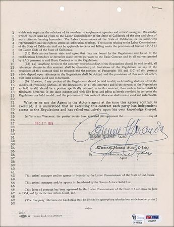Lot #1132 Carmen Miranda Signed Document - Image 2