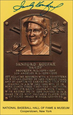 Lot #1304 Sandy Koufax and Don Drysdale Hall Of Fame Cards - Image 1