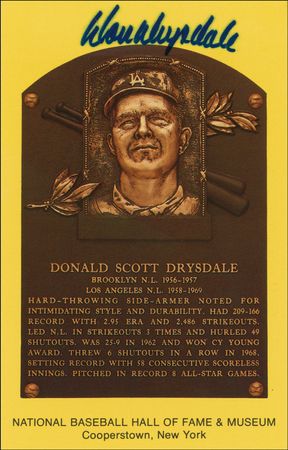 Lot #1304 Sandy Koufax and Don Drysdale Hall Of Fame Cards - Image 2