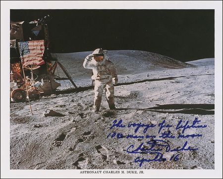 Lot #534 Charlie Duke Signed Photographs - Image 1