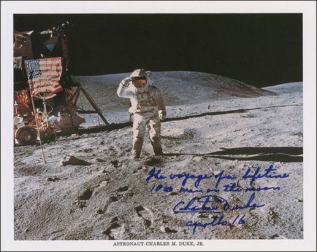 Lot #534 Charlie Duke Signed Photographs - Image 2