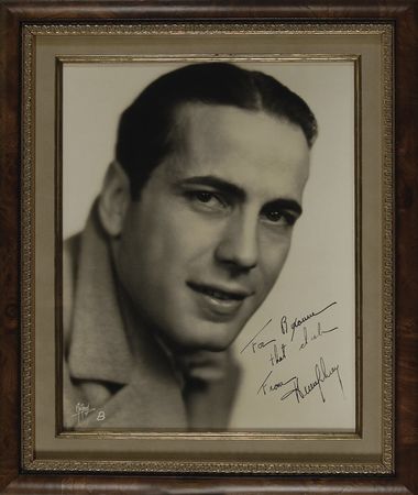 Lot #984 Humphrey Bogart: An extremely early Bogie photo inscribed to a “dish” of a startlet - Image 2