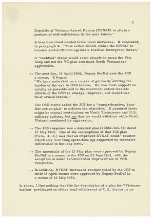 Lot #87 Lyndon B. Johnson: LBJ, with the Vietnam War still raging, points to 1968 decisions in response to Nixon?s ?Vietnamization? - Image 2