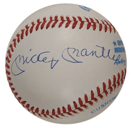 Lot #1278 Joe DiMaggio, Mickey Mantle, and Ted Williams Baseball - Image 2
