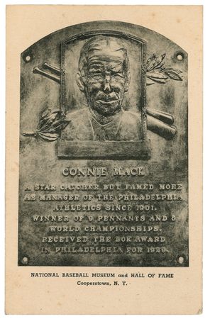 Lot #1307 Connie Mack Hall Of Fame Card - Image 1