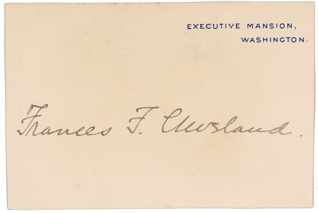 Lot #18 Grover and Frances Cleveland Executive Mansion Cards - Image 2