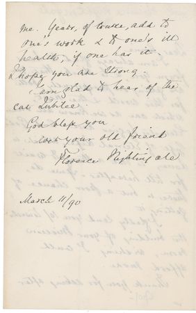 Lot #351 Florence Nightingale: The Lady with a Lamp sends good wishes and a small donation to a friend - Image 2