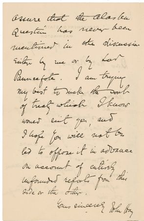 Lot #307 John Hay Handwritten Letter Signed - Image 2