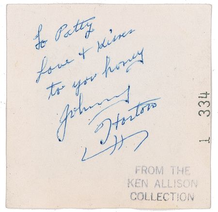 Lot #892 Johnny Horton Signed Photograph - Image 2