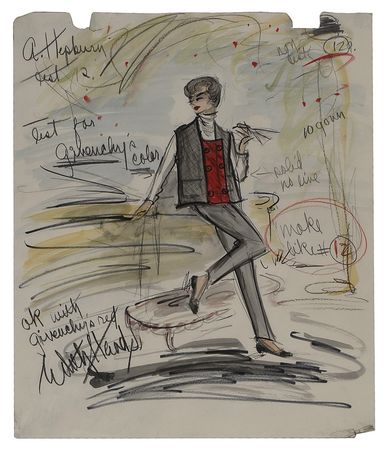 Lot #1062 Edith Head: The legendary costume designer dresses Audrey Hepburn for Breakfast at Tiffany?s - Image 1