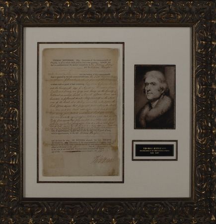 Lot #79 Thomas Jefferson: Virginia’s governor combats militant Indian tribes by sending settlers west - Image 1