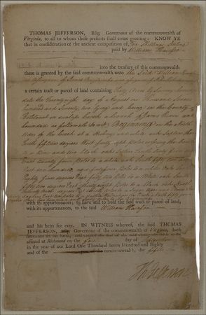 Lot #79 Thomas Jefferson: Virginia’s governor combats militant Indian tribes by sending settlers west - Image 2