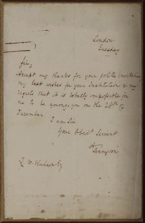Lot #674 Literary Titans: Elizabeth Barrett and Robert Browning on one page; flanked by Tennyson and Swinburne - Image 4