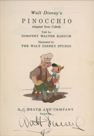Lot #744 Walt Disney: Disney signs a book on his second animated classic - Image 1