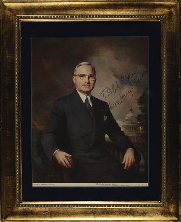 Lot #188 Harry S. Truman Photograph and Letter - Image 1
