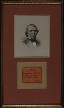 Lot #83 Andrew Johnson Signature - Image 2