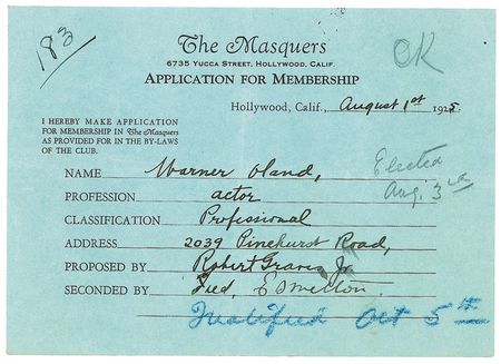 Lot #1145 Warner Oland Signed Document - Image 1