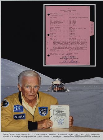 Lot #505 Apollo 17: Gene Cernan: Apollo 17 flown “Lunar-Surface Checklist” page - Image 2