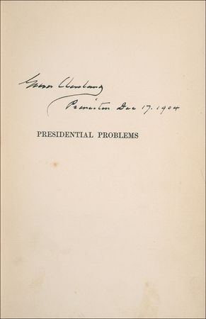 Lot #19 Grover Cleveland: Cleveland shares his