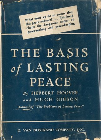 Lot #72 Herbert Hoover: Hoover signs his important Basis of Lasting Peace - Image 2