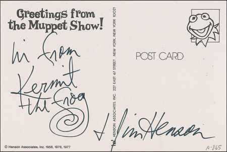 Lot #1065 Jim Henson Signed Photograph - Image 1